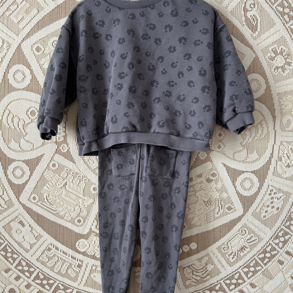 Zara Charcoal Animal Print Set